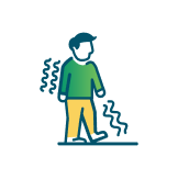 Illustration of a person shaking.